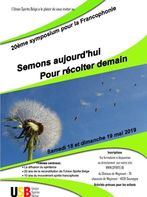 Symposium 2019 de l’Union Spirite Belge