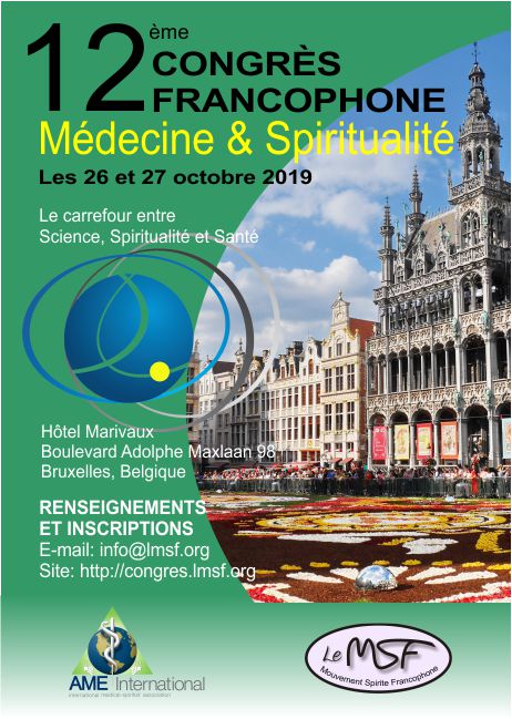 Congrès de Médecine et Spiritualité 2019 à Bruxelles