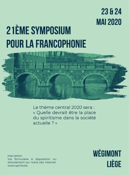 Symposium 2020 de l’Union Spirite Belge (annulé)